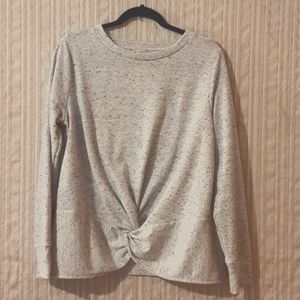 Loft knotted-front sweater